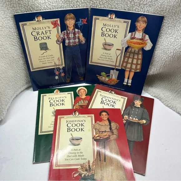 5 American Girls Pastimes cook book| craftbook paperback 90's large 11" books - Picture 1 of 14